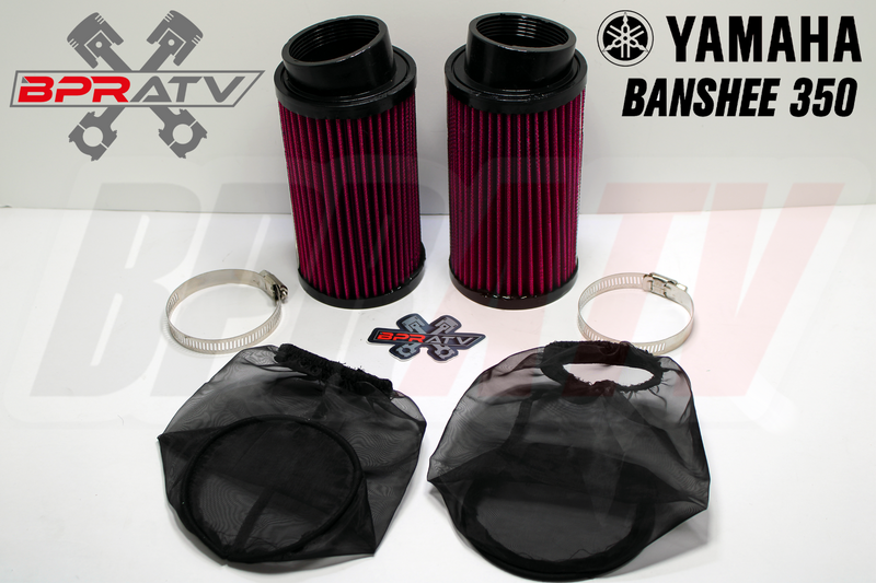 Yamaha Banshee K+N Style Mikuni STOCK Size Carbs Air Filter Pods OUTERWEARS Pair