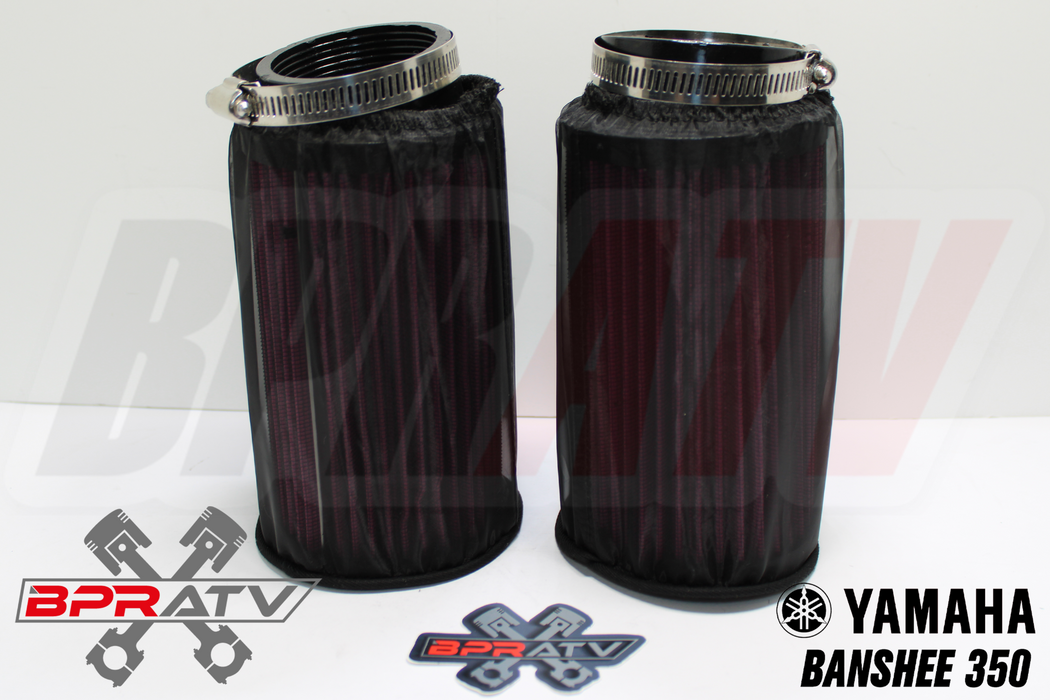 Yamaha Banshee K+N Style LONGER Stock PWK Carbs Air Filter Pods OUTERWEARS Pair