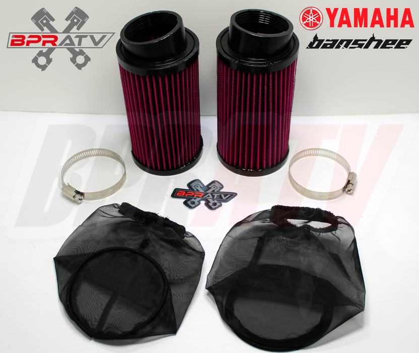 Yamaha Banshee K+N Style LONGER Stock PWK Carbs Air Filter Pods OUTERWEARS Pair