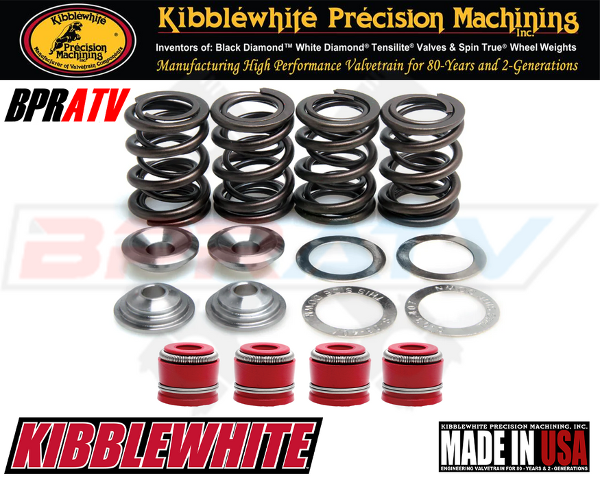 93-09 Honda TRX300EX 300EX Kibblewhite Race Titanium Valve Springs Kit RED Seals