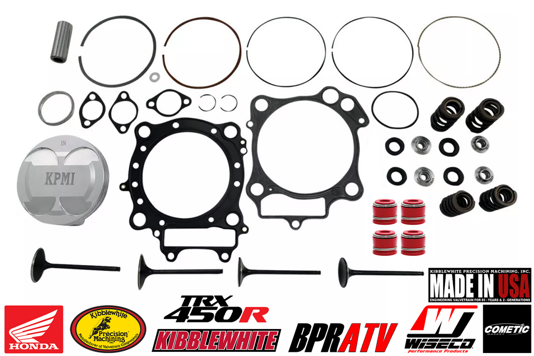 Honda TRX450R TRX 450R 450ER Kibblewhite Valves Titanium Springs Piston Cometic