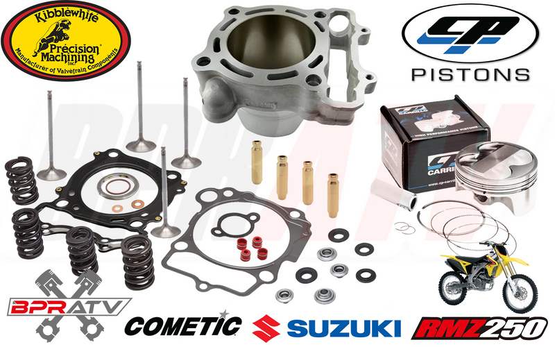 04-06 RMZ250 RM-Z250 Complete Top End Rebuild Kit Cylinder Piston Valves Springs