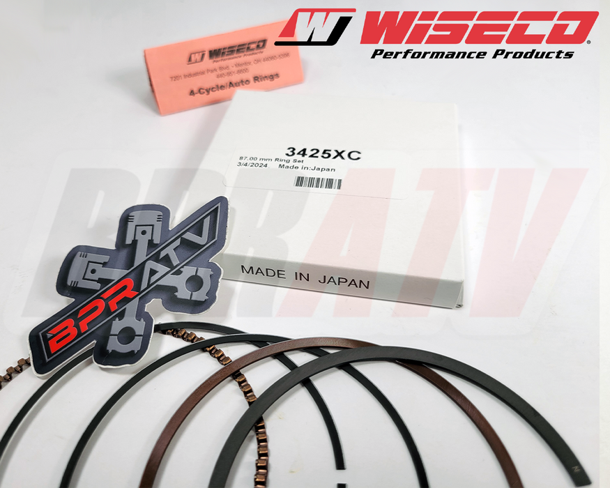 NEW Honda TRX400EX TRX 400EX XR 400X 87mm WISECO Big Bore Piston Rings Set JAPAN