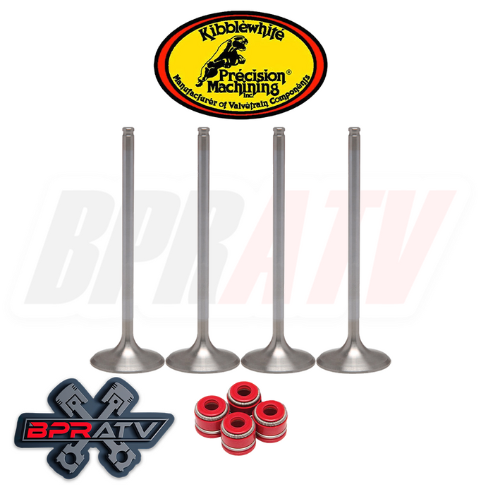 04-13 Yamaha YFZ450 YFZ 450 KIBBLEWHITE +1mm Intake Exhaust Valves RED Seals Kit