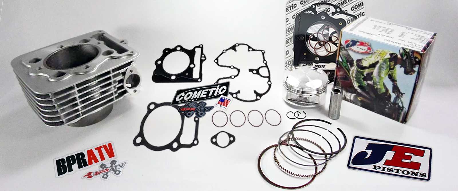 TRX400EX 400EX 400X XR400 87mm Big Bore Cylinder JE Piston & Gaskets Rebuild Kit