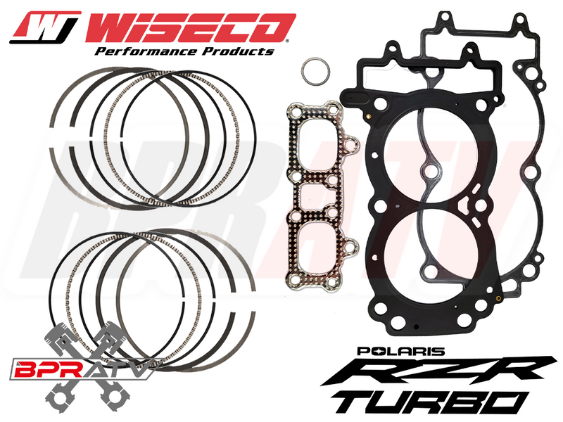 RZR XP Turbo S S-4 Wiseco Pistons 93mm Stock Bore Pistons 4-Layer MLS Top Gasket
