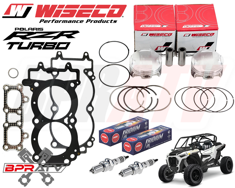 RZR XP Turbo S S-4 Wiseco Pistons 93mm Stock Bore Pistons 4-Layer MLS Top Gasket