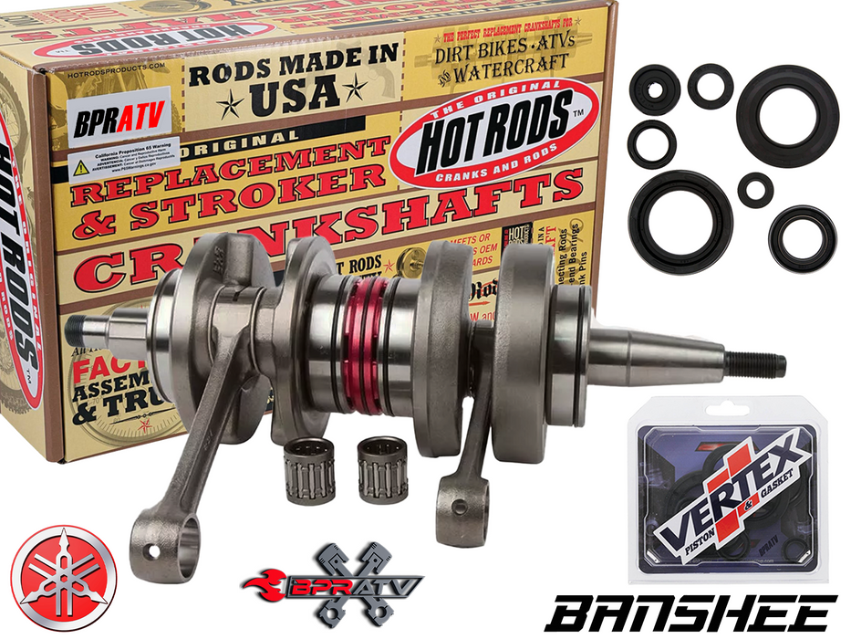 Yamaha Banshee Hot Rods +4mm Stroker Crankshaft Long Rods Crank Bearing & Seals