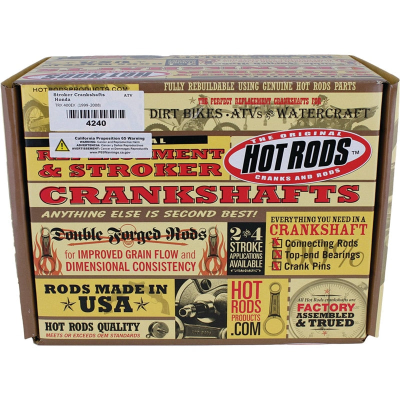 99-04 TRX 400EX Stroker Crank Rebuild Kit Hotrods 4mm Crankshaft Bottom End Part