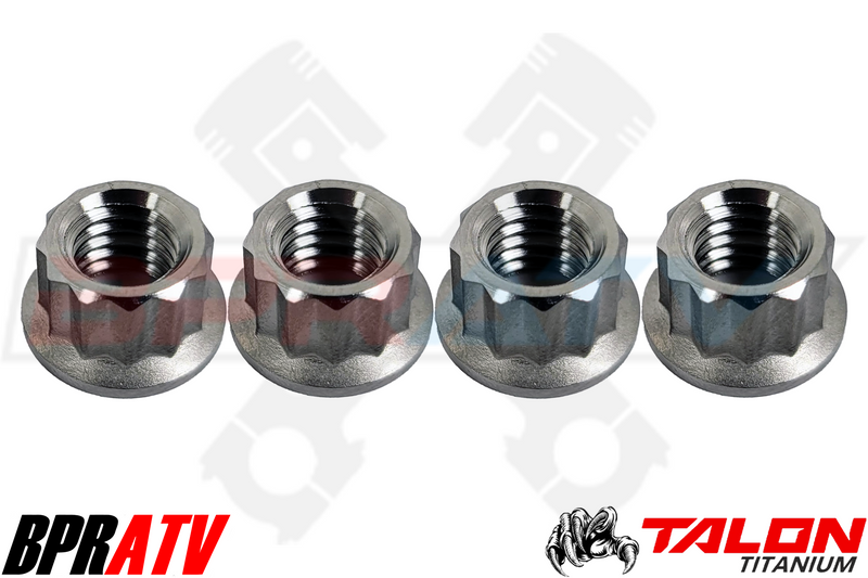 BPRATV Titanium Kawasaki KX100 KX112 KX 125 Cylinder Head Acorn Cap Nuts Kit Set