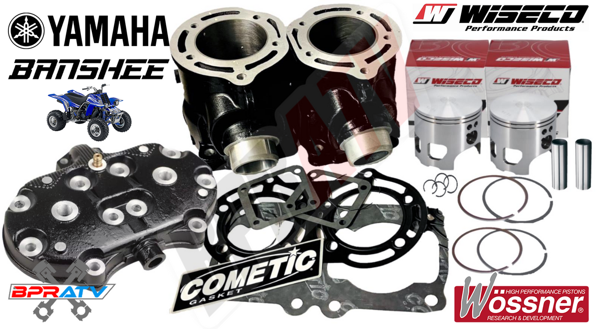 Yamaha Banshee Piston Kit Athena 64mm Big Triple Port Cylinders & Wiseco Pistons Kit For Yamaha Banshee - Stock Bore Triple Ported Cylinder Kit - Foto 4