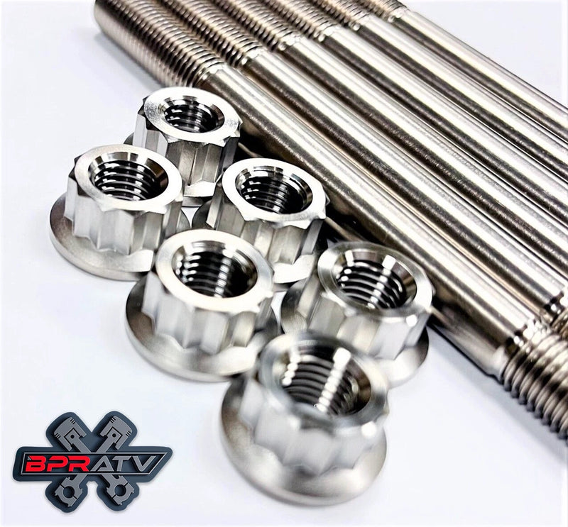 Brute Force Teryx 650 KVF 750 Cylinder Head Studs TITANIUM Stud Bolt Nut Kit Set
