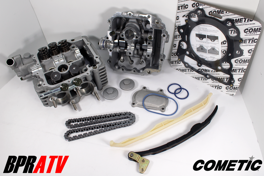 BPRATV Cylinder Head Kit Cam Chain Guides Cometic Gasket for Yamaha Grizzly 660