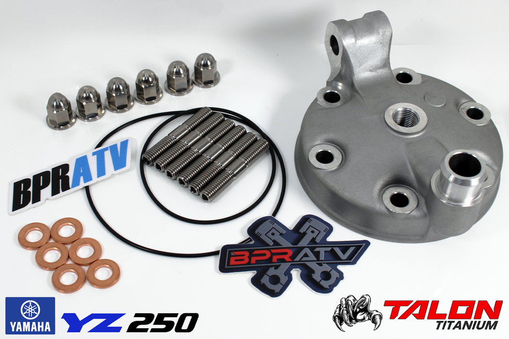 YZ250 YZ 250 Stock Cylinder Head Titanium Stud Kit Acorn Nuts Gasket Rebuild Kit