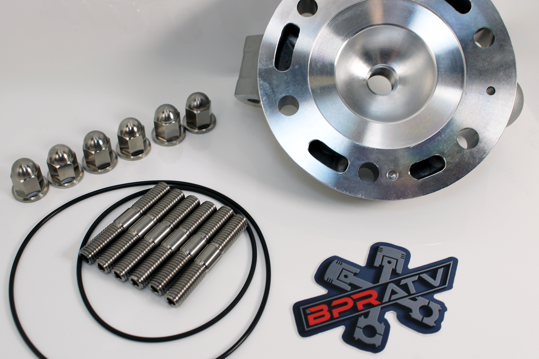 Yamaha YZ250 YZ 250 Cylinder Head & Titanium Stud Acorn Nuts Gaskets Install Kit