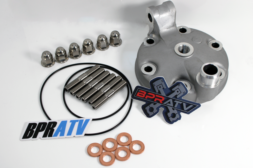 Yamaha YZ250 YZ 250 Cylinder Head & Titanium Stud Acorn Nuts Gaskets Install Kit