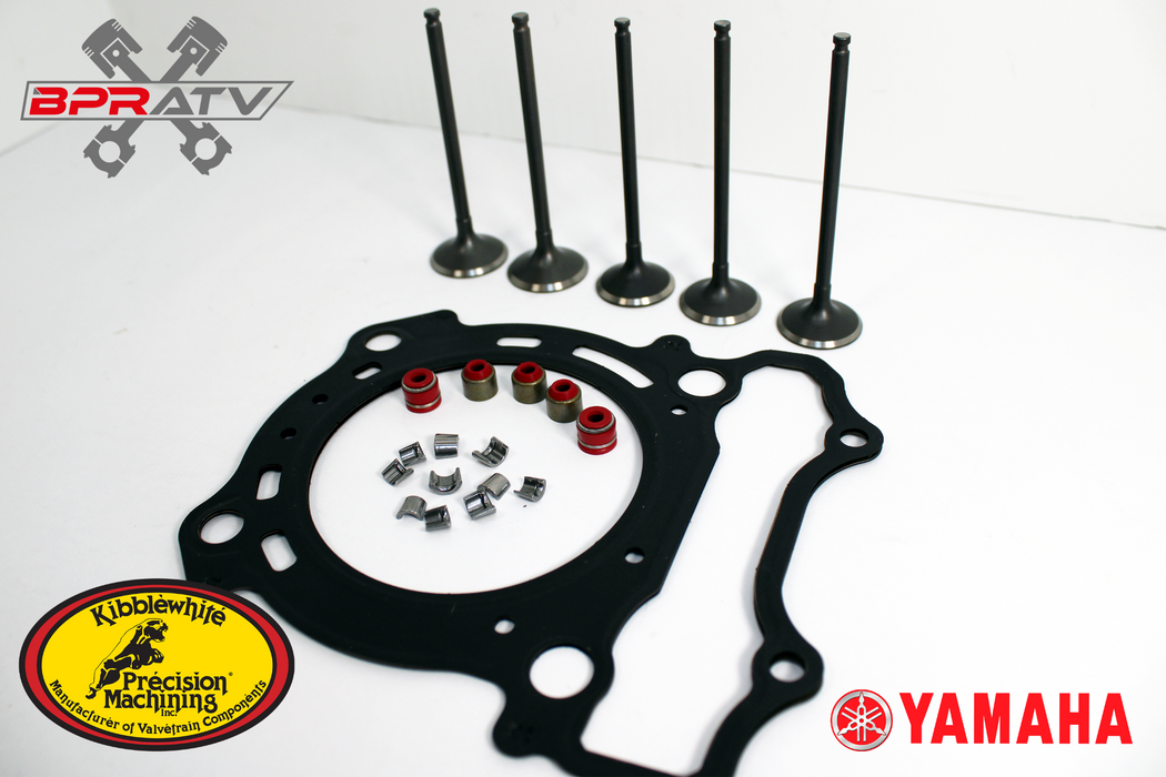 Yamaha WR250F WR 250F Intake Exhaust Valves Kit Gasket KIBBLEWHITE Seals Keepers