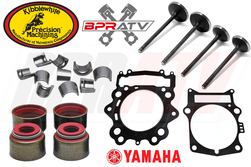 08-13 Rhino 700 YXR700 Fi Intake Exhaust Valve Kit KIBBLEWHITE Red Seals Keepers
