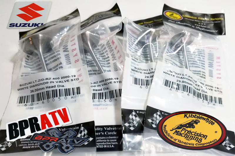 Kibblewhite Kit Válvulas WHITE Diamond Suzuki DRZ400 LTZ400 Muelles Retenedores!