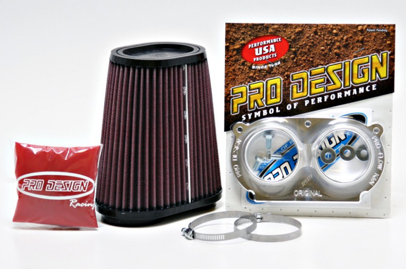 Pro Design PD206 Pro Flow K&N Air Box Filter Intake Kit Yamaha Raptor 660 660R