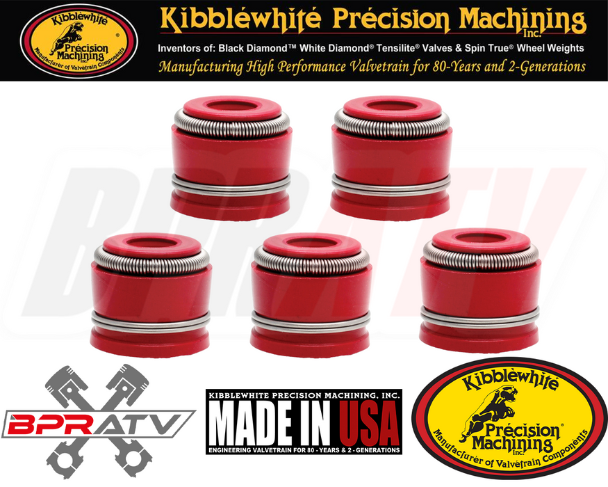 Yamaha YXZ1000R Kibblewhite Valve Keepers Cotters RED Viton Valve Stem Seals Set