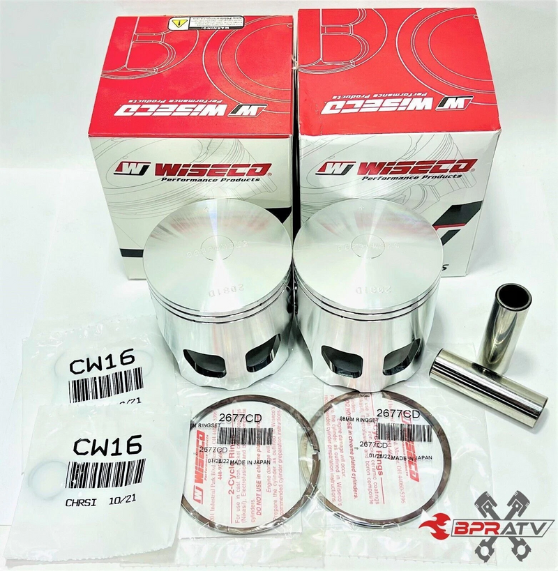 Banshee 64.50mm .020 Over Long Rod Pistons Wiseco Stroker Piston Rings +.50mm US