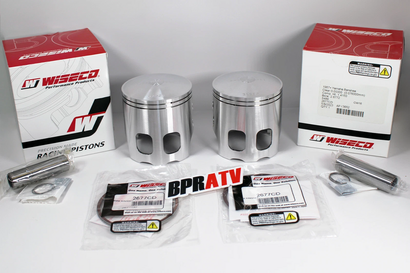 Banshee 64.50mm .020 Over Long Rod Pistons Wiseco Stroker Piston Rings +.50mm US