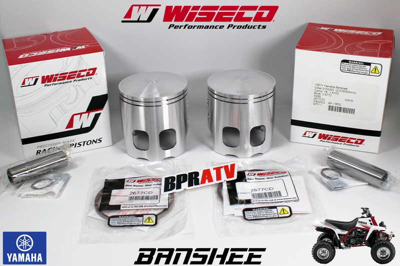 Banshee 64.50mm .020 Over Long Rod Pistons Wiseco Stroker Piston Rings +.50mm US