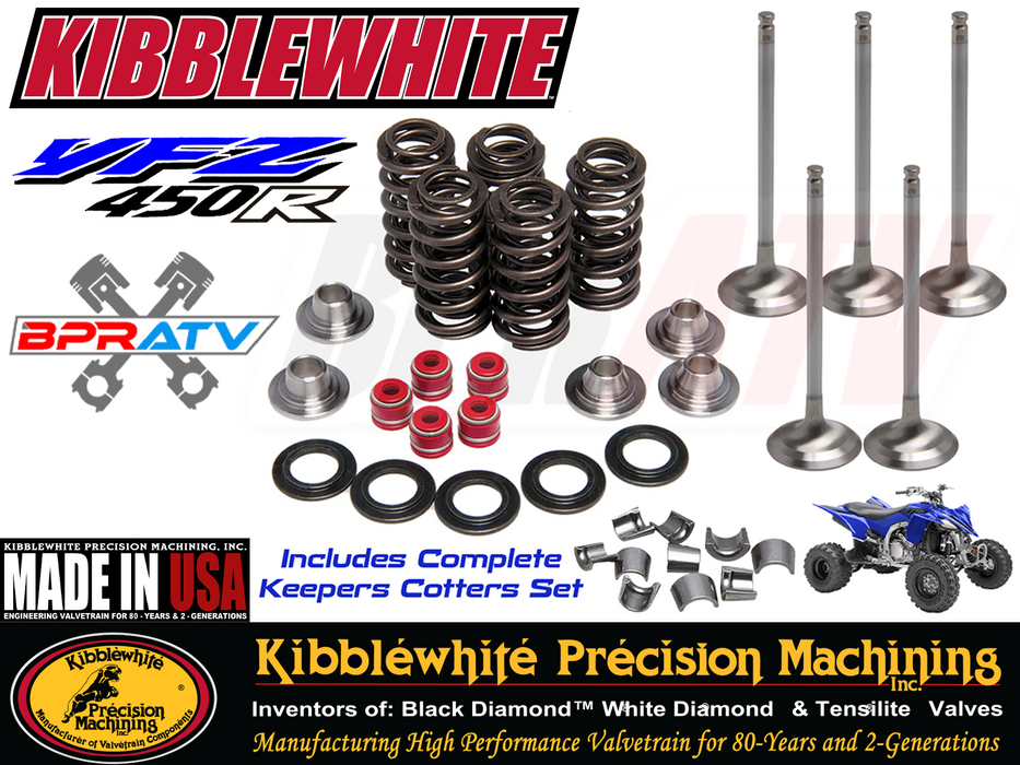 YFZ450R YFZ 450R 450X +1mm Kibblewhite Stainless Steel Valves Valve Springs Kit