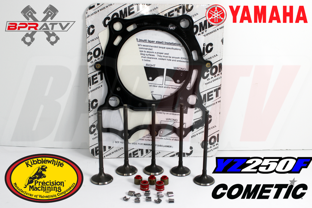 YZ250F YZ 250F Intake Exhaust Valves Kit COMETIC 80 mm KIBBLEWHITE Seals Keepers
