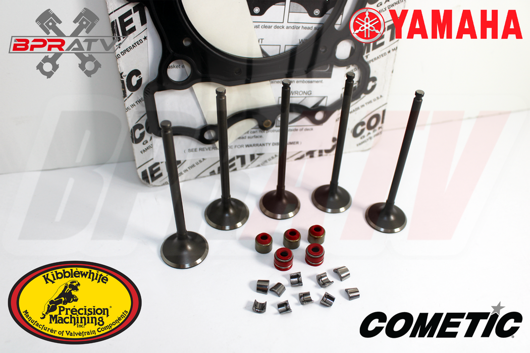 WR250F WF 250F Intake Exhaust Valves Kit COMETIC 80mm KIBBLEWHITE Seals Keepers