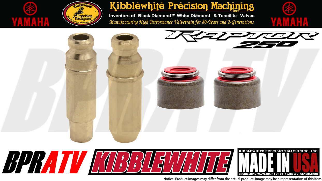 Yamaha Raptor 250 Kibblewhite Intake Exhaust Valve Guides Set Repair KPMI Seals