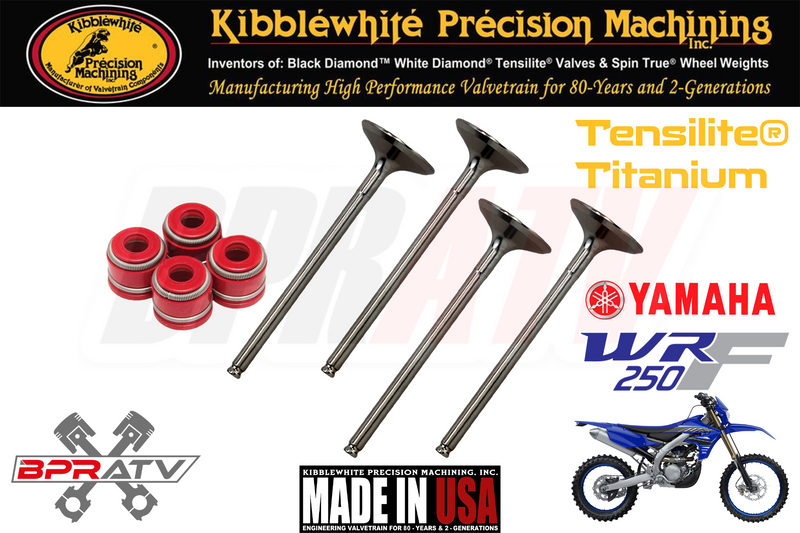 14-18 Yamaha WR250F WR 250F Kibblewhite TITANIUM Intake Exhaust Valves RED Seals