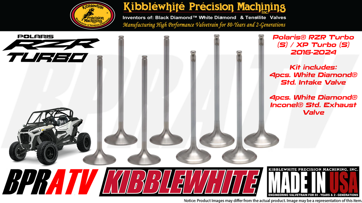 Polaris RZR RS1 Kibblewhite Precision Valve Kit Intake Exhaust Valves 2018-2022