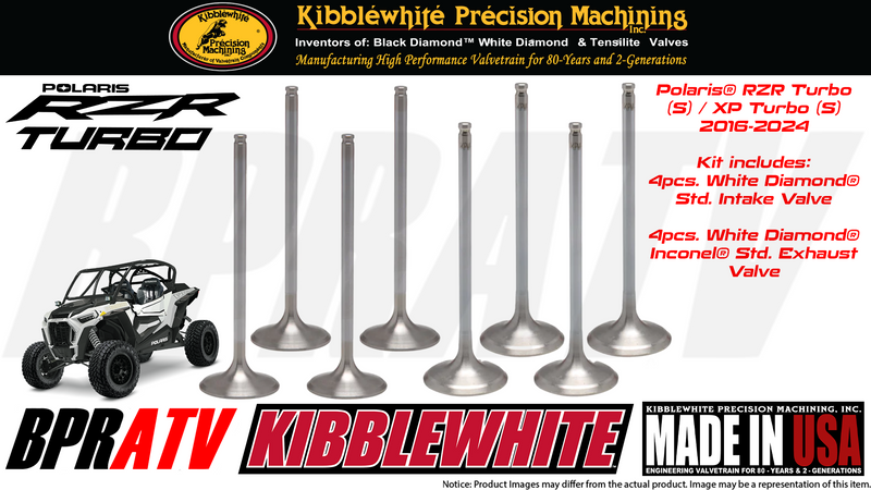 Kibblewhite Precision Valve Kit Turbo Polaris® RZR Turbo XP Turbo (S) 2016-2025