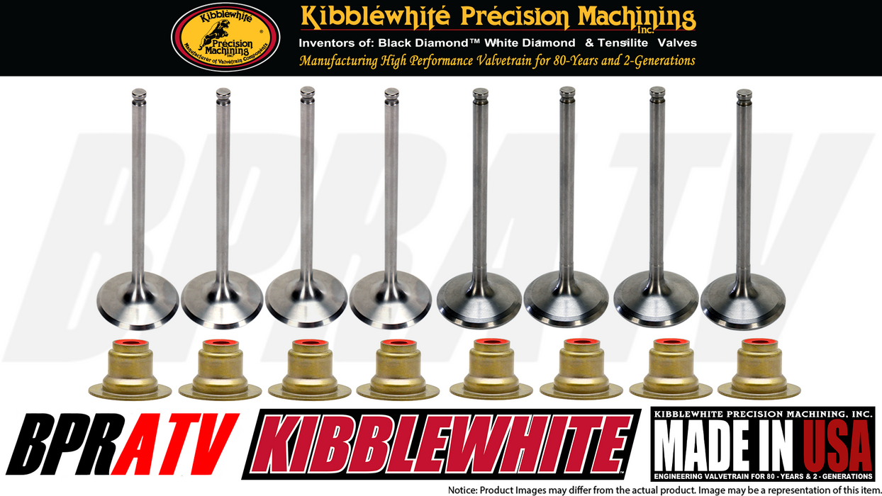 Kibblewhite Precision Valve Kit RED Seals Turbo Polaris RZR Turbo XP Turbo 16-24