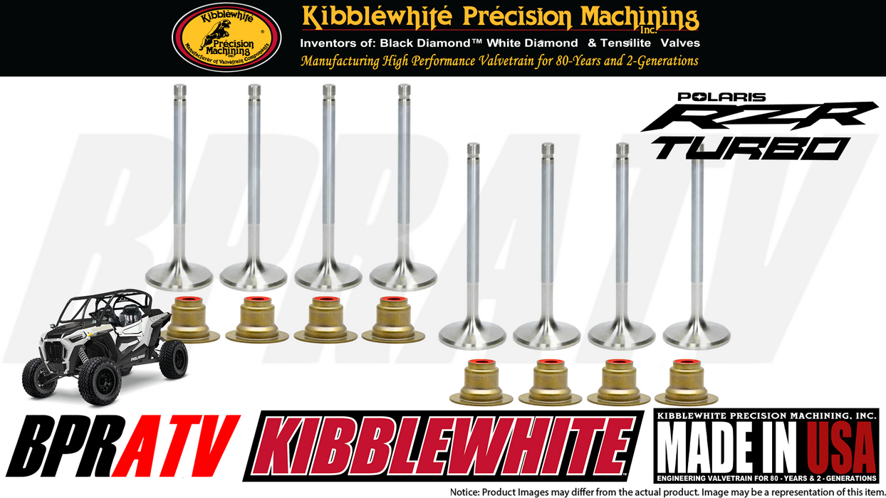 Kibblewhite Precision Valve Kit RED Seals Turbo Polaris RZR Turbo XP Turbo 16-24