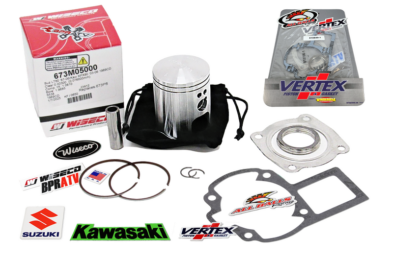 87-06 Suzuki LT80 LT 80 Wiseco Stock 50mm Bore Piston Vertex Gasket Rebuild Kit!