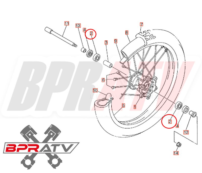 Best 01-13 YZ250F WR 250F Wheel Bearings SKF Complete Front Rear Bearing Kit Set