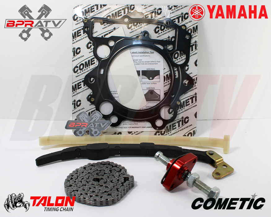 Yamaha Grizzly 660 Timing Chain Guides RED Tensioner Kit COMETIC MLS Head Gasket