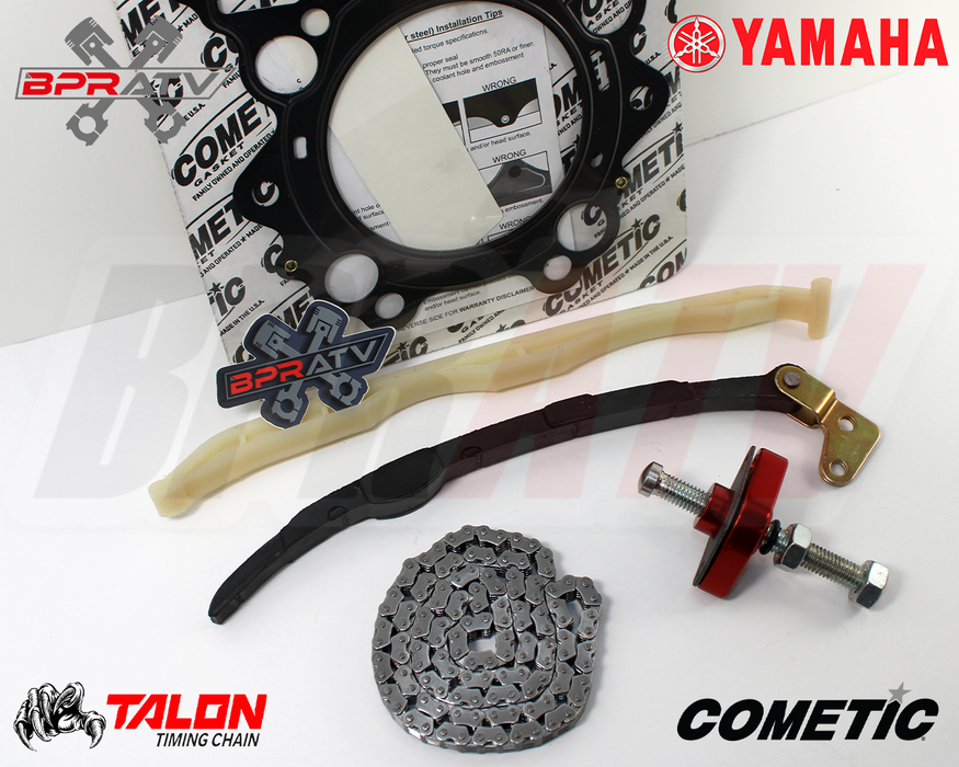Yamaha Grizzly 660 Timing Chain Guides RED Tensioner Kit COMETIC MLS Head Gasket