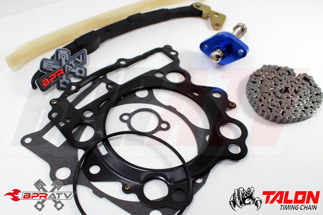 Yamaha Rhino 660 YXR660 Cam Timing Chain Guides BLUE Tensioner Kit & Top Gaskets