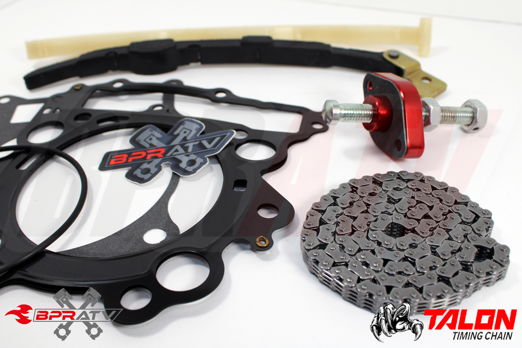 02-08 Grizzly 660 Cam Timing Chain Guides RED Cam Chain Tensioner Kit & Gaskets