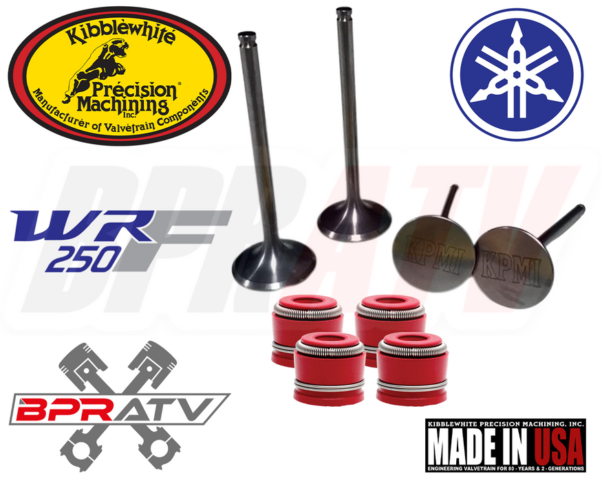 20-24 Yamaha WR250F WR 250F Stock Kibblewhite Intake & Exhaust Valves RED Seals