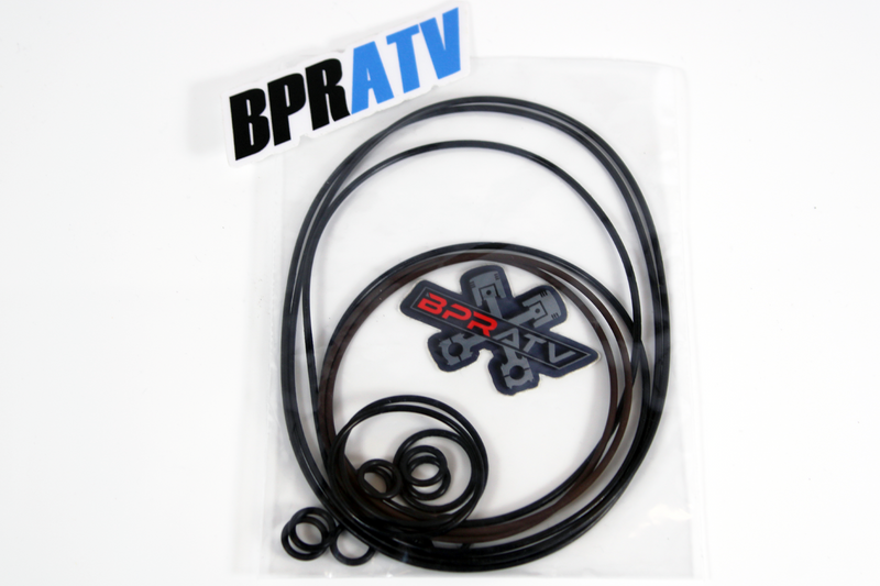Black rubber gaskets with BPR ATV logo on a white background