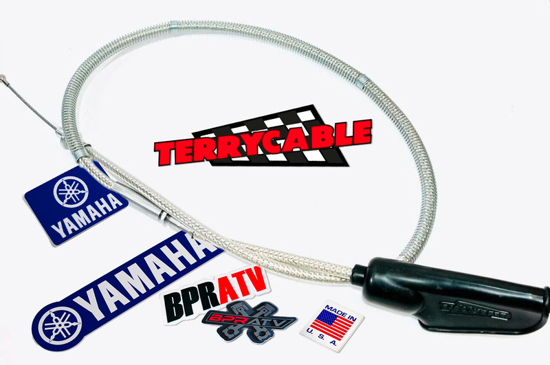 Raptor 700 700R Steel Braided Clutch Cable Aftermarket Terrycable Silver Upgrade