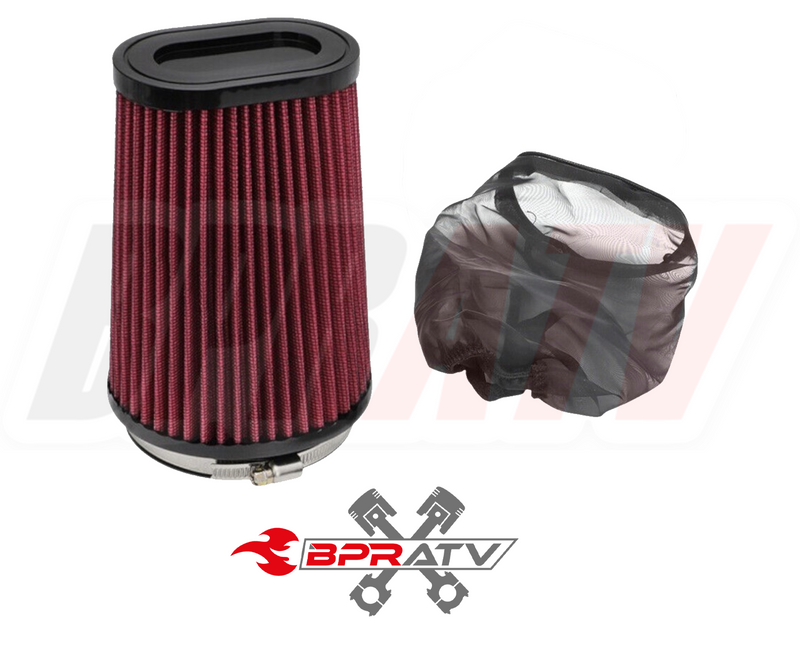 Yamaha BANSHEE SLP EXHAUST TWINS PIPES Stage 2 Pro Flow Filter Pre-Filter +10 HP