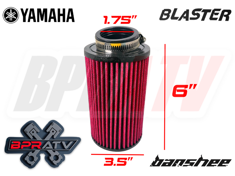 Banshee 26mm Stock Carb Filters K+N Style Oversize Washable Flow Air Filter Pair