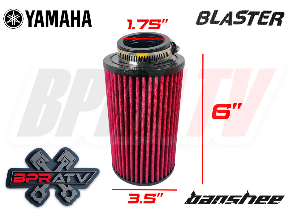 Yamaha Banshee K+N Style LONGER Stock PWK Carbs Air Filter Pods OUTERWEARS Pair