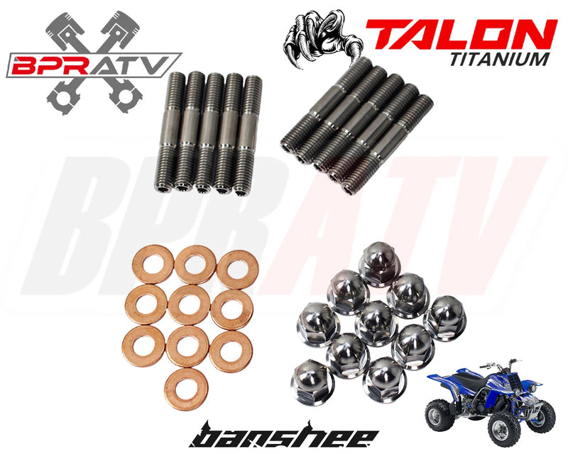 Yamaha Banshee CUB BPRATV TITANIUM Cylinder Head Stud Kit Ti ACORN Cap Nuts Set